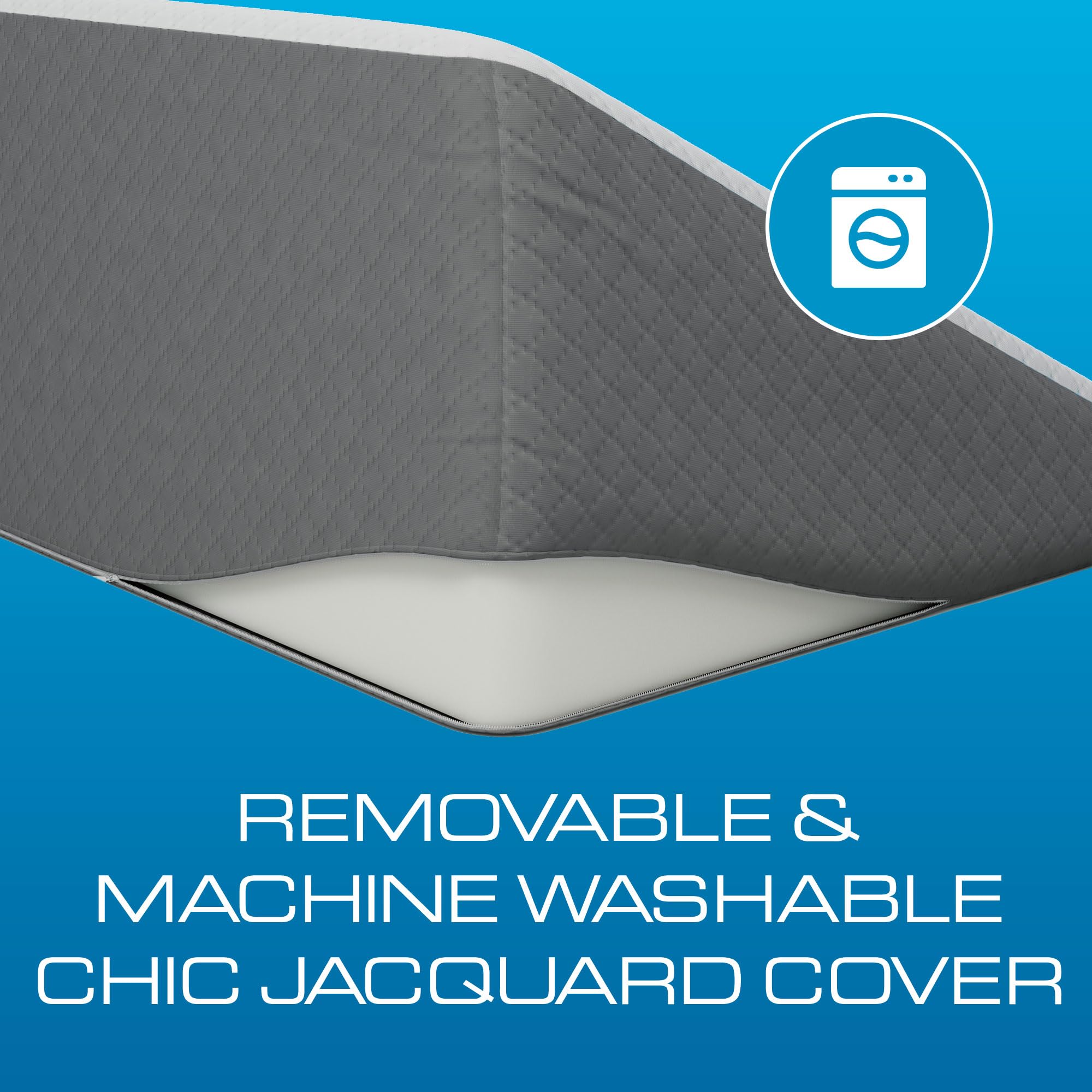 Kolbs Bed Wedge Pillow for Sleep Apnea, FSA Eligible Acid Reflux, and Back Pain Relief, with Chic Jacquard Cover - Headboard Wedges for Sleeping (Standard Width 7.5" Height)