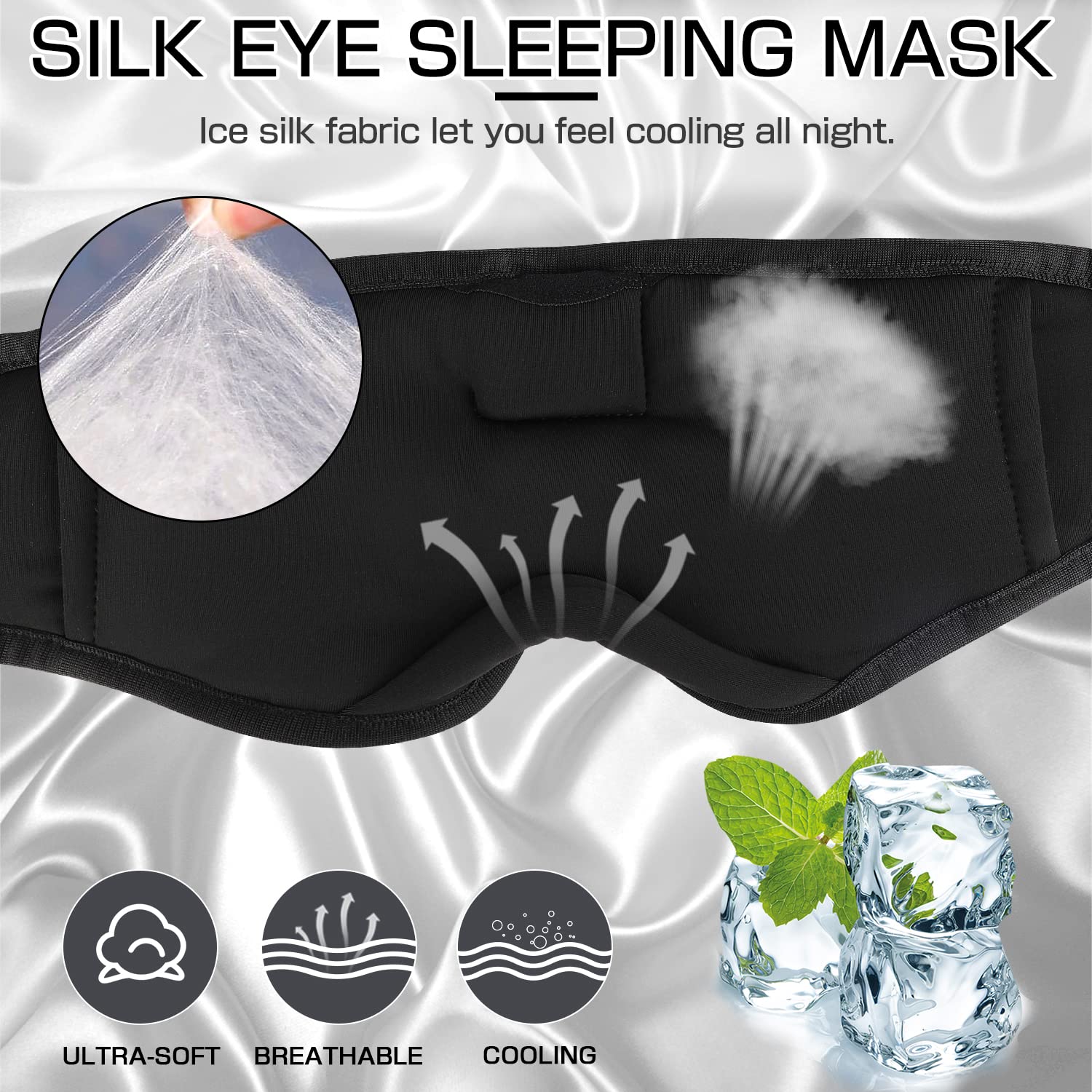 Sleep Headphones, 3D Sleep Mask Bluetooth Wireless Music Eye Mask