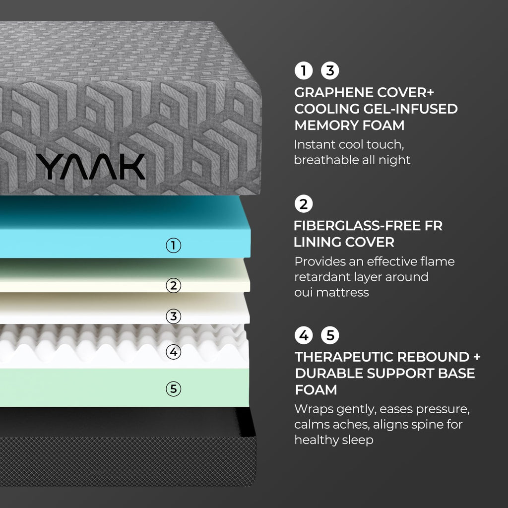 12 Inch Memory Foam Mattress in a Box for Back Pain, Cooling Gel Bed