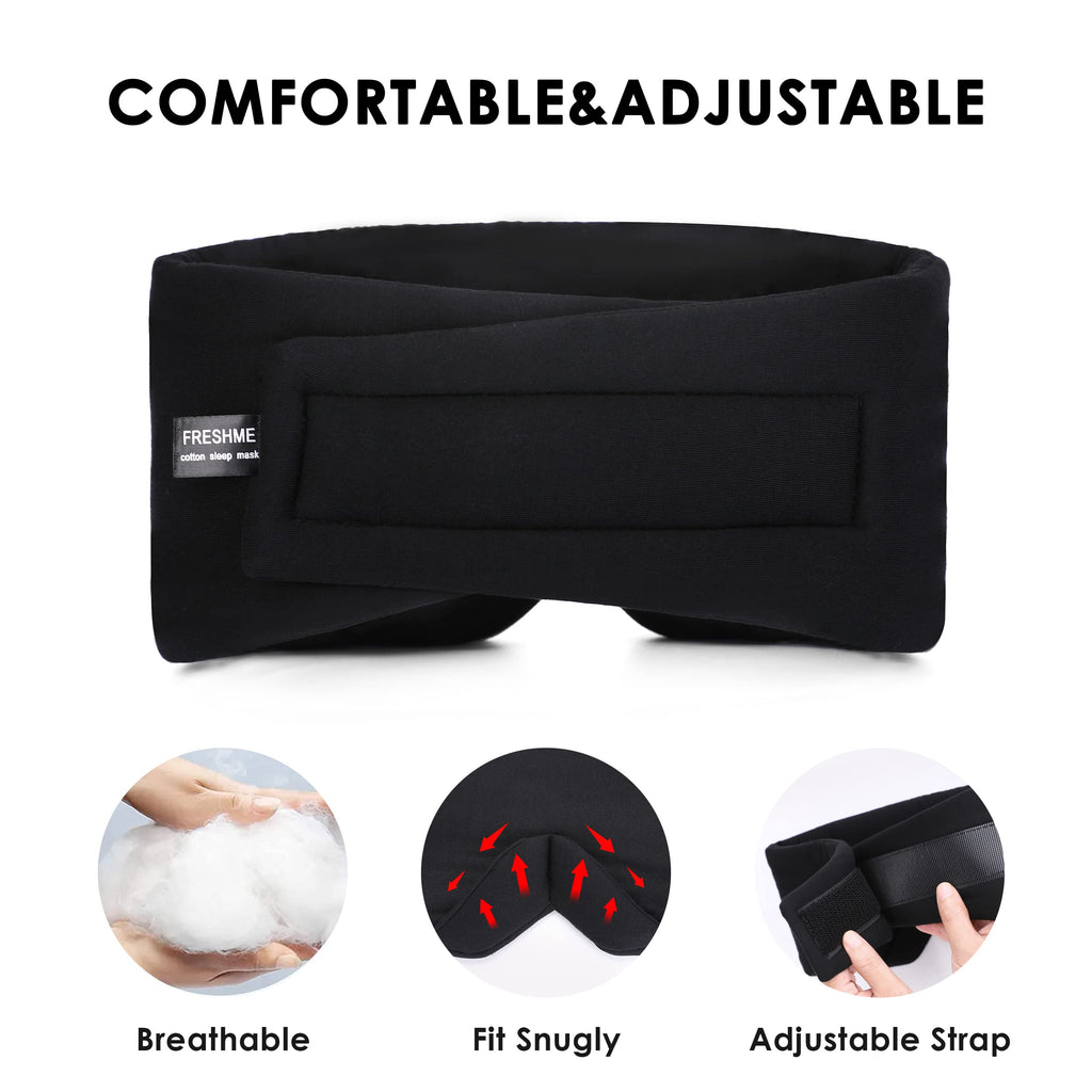Cotton Sleep Mask Blackout - Handmade Eye Mask for Sleeping Eye Shade Cover