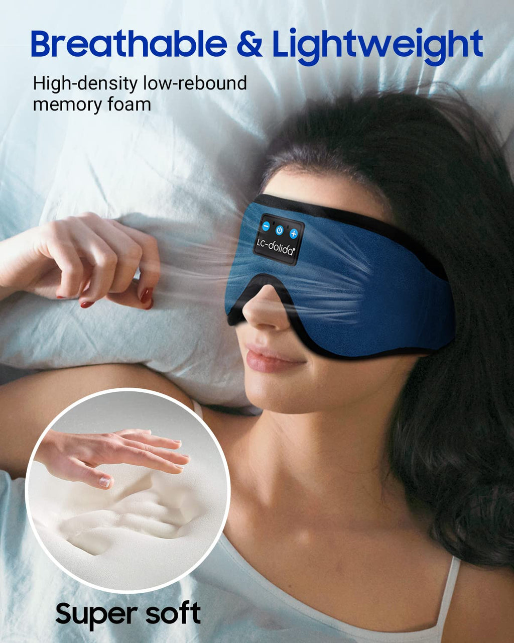 Sleep Headphones, 3D Sleep Mask Bluetooth Wireless Music Eye Mask