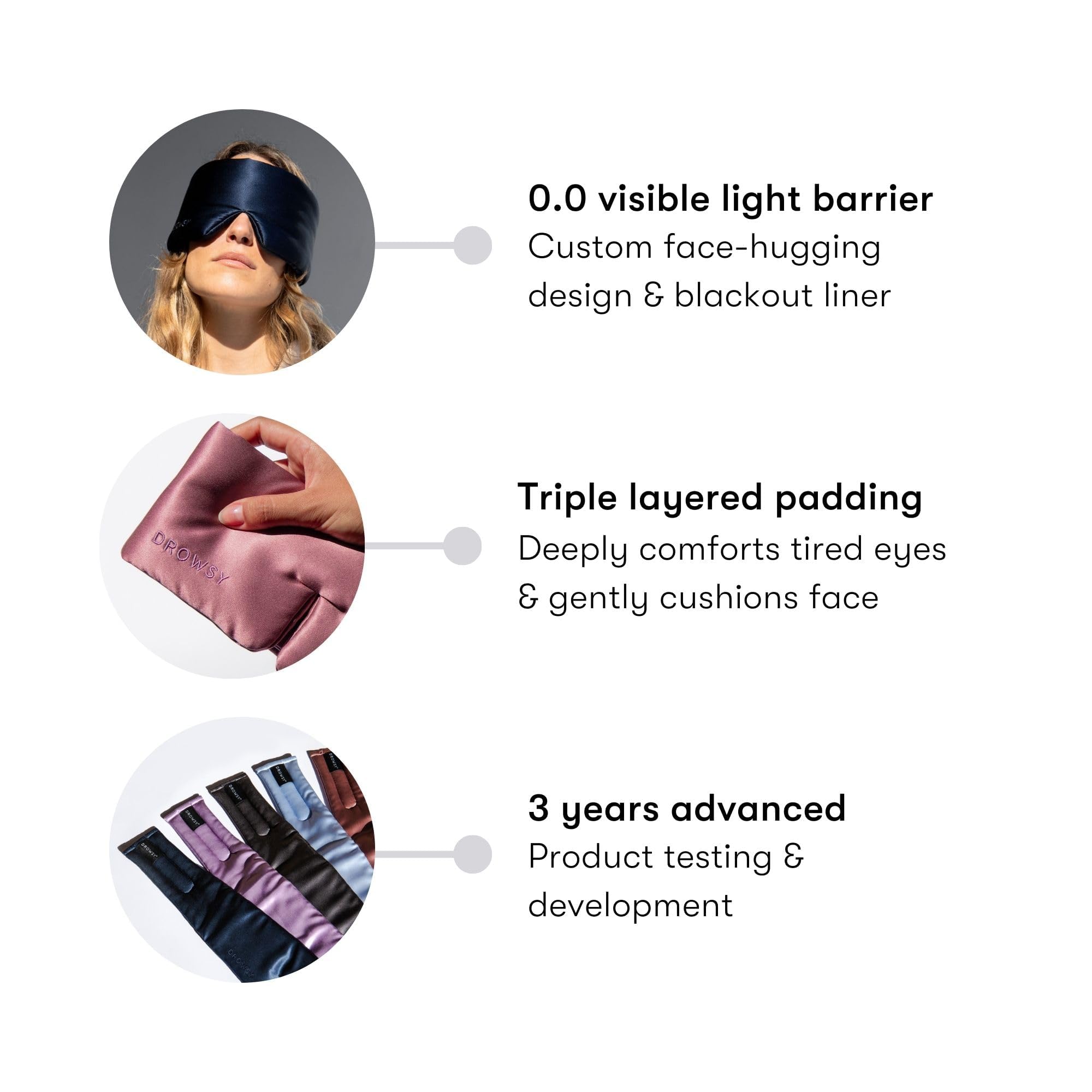 Silk Sleep Mask - Face-Hugging, Padded Cocoon for Luxury Sleep in Total Darkness