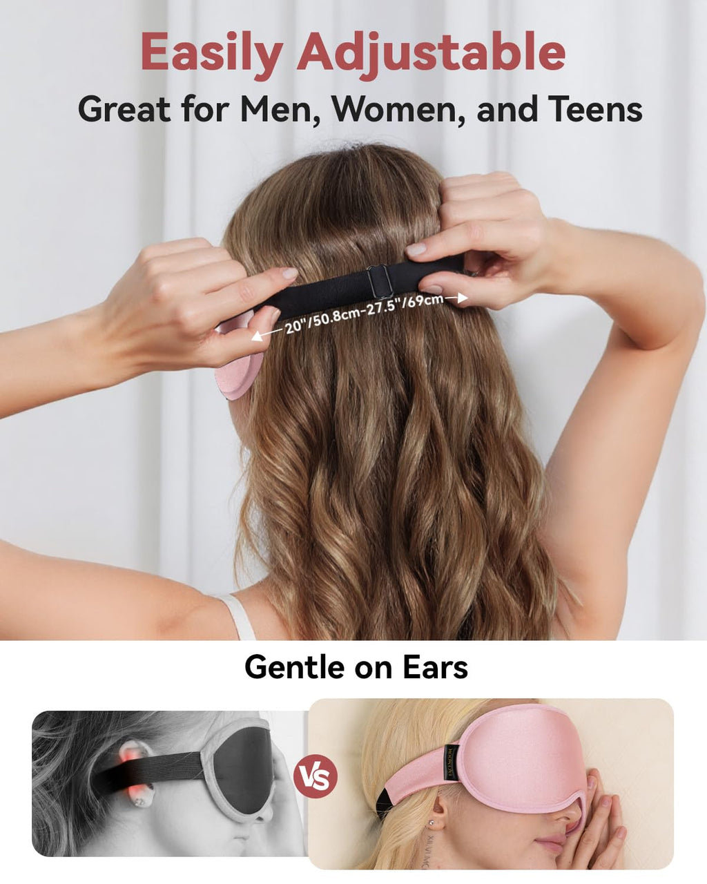 Weighted Eye Mask for Sleeping - 3D Blackout Sleep Mask for Women & Men