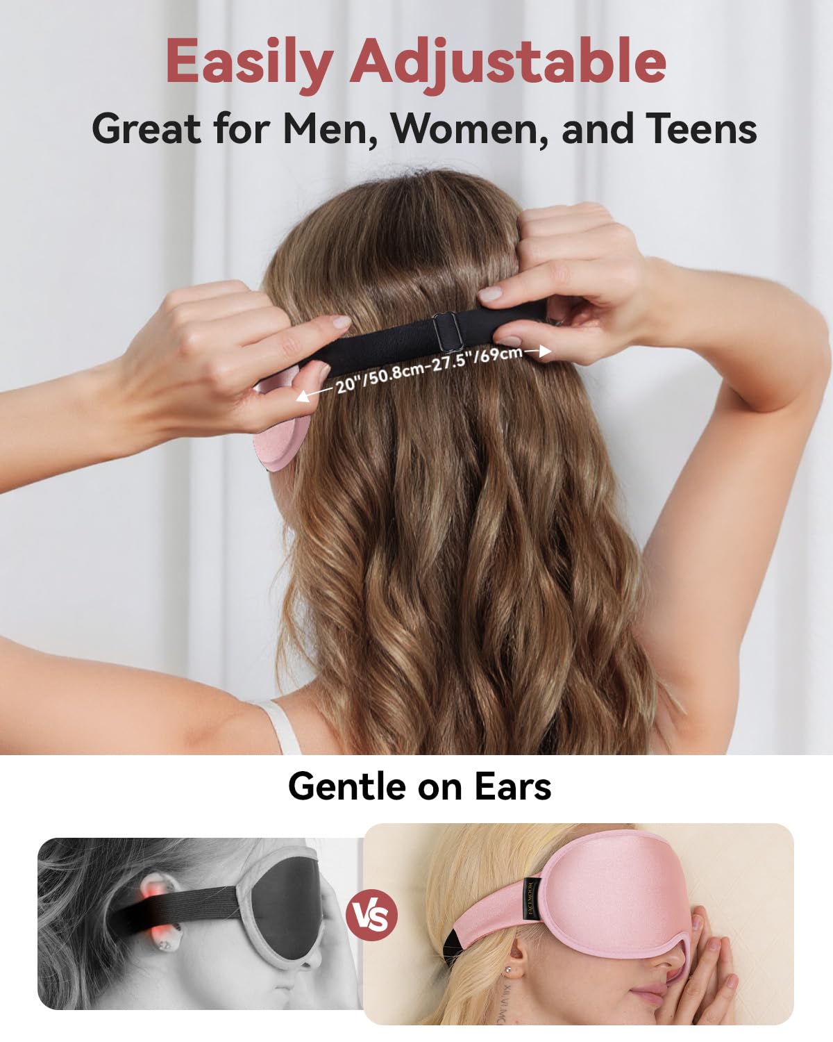 Weighted Eye Mask for Sleeping - 3D Blackout Sleep Mask for Women & Men
