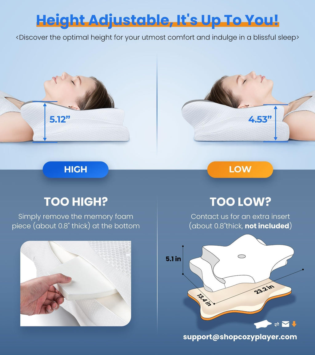Ultra Pain Relief Cooling Pillow for Neck Support