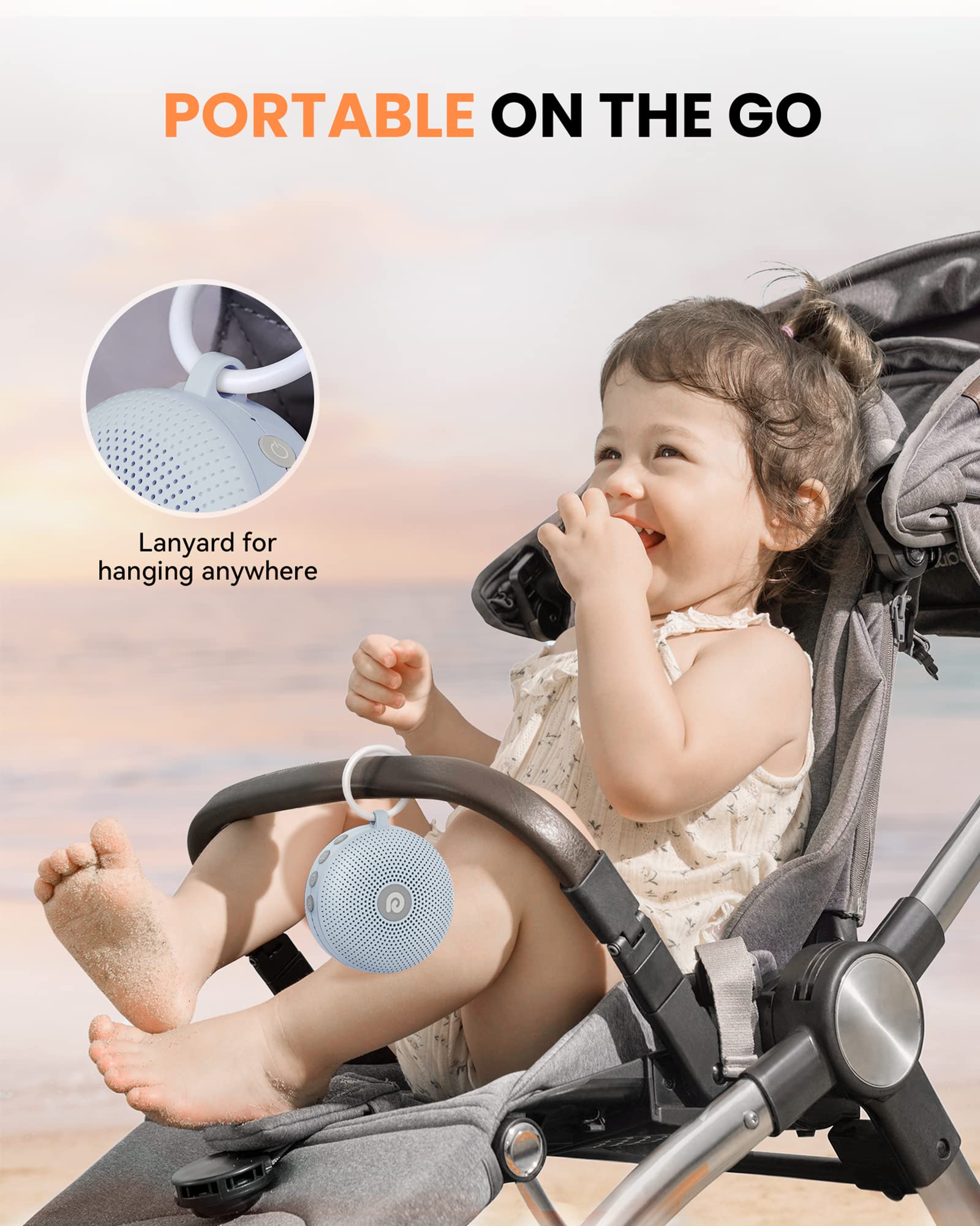 Portable Noise Machine for Babies or Adults, Features Powerful Battery, 21 Soothing Sound