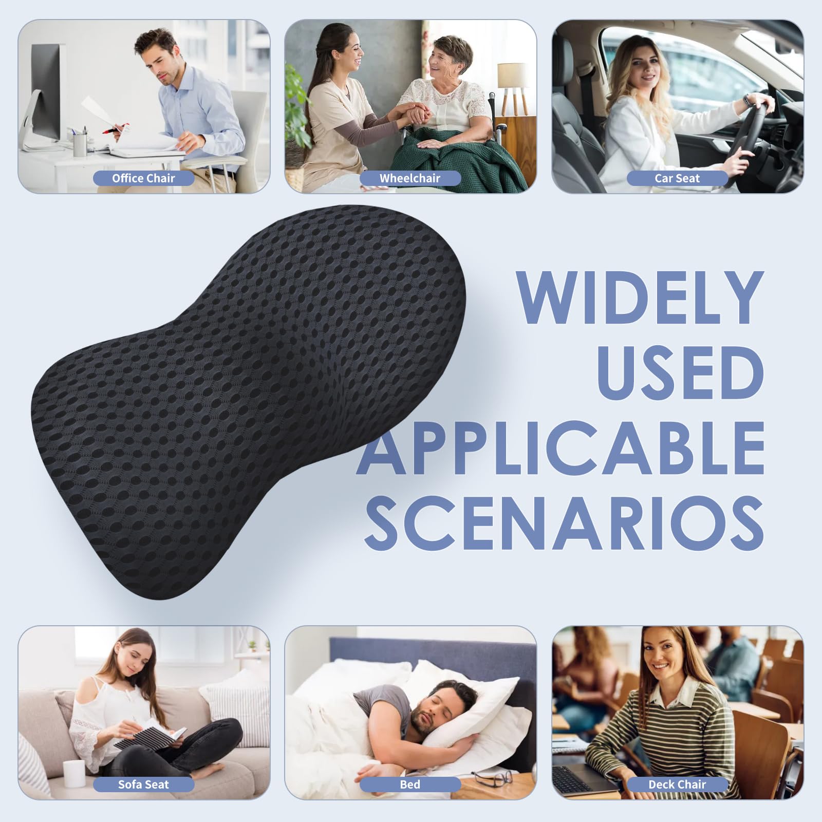 Support Pillow, Back Pillow for Low Back Pain Relief, Ergonomic