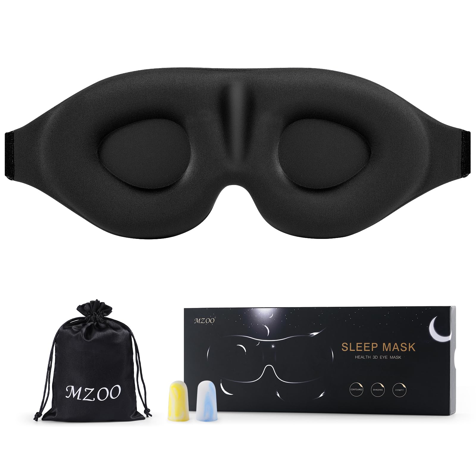 Luxury Sleep Eye Mask for Side Sleeper Men Women, Zero Eye Pressure 3D Sleeping Mask