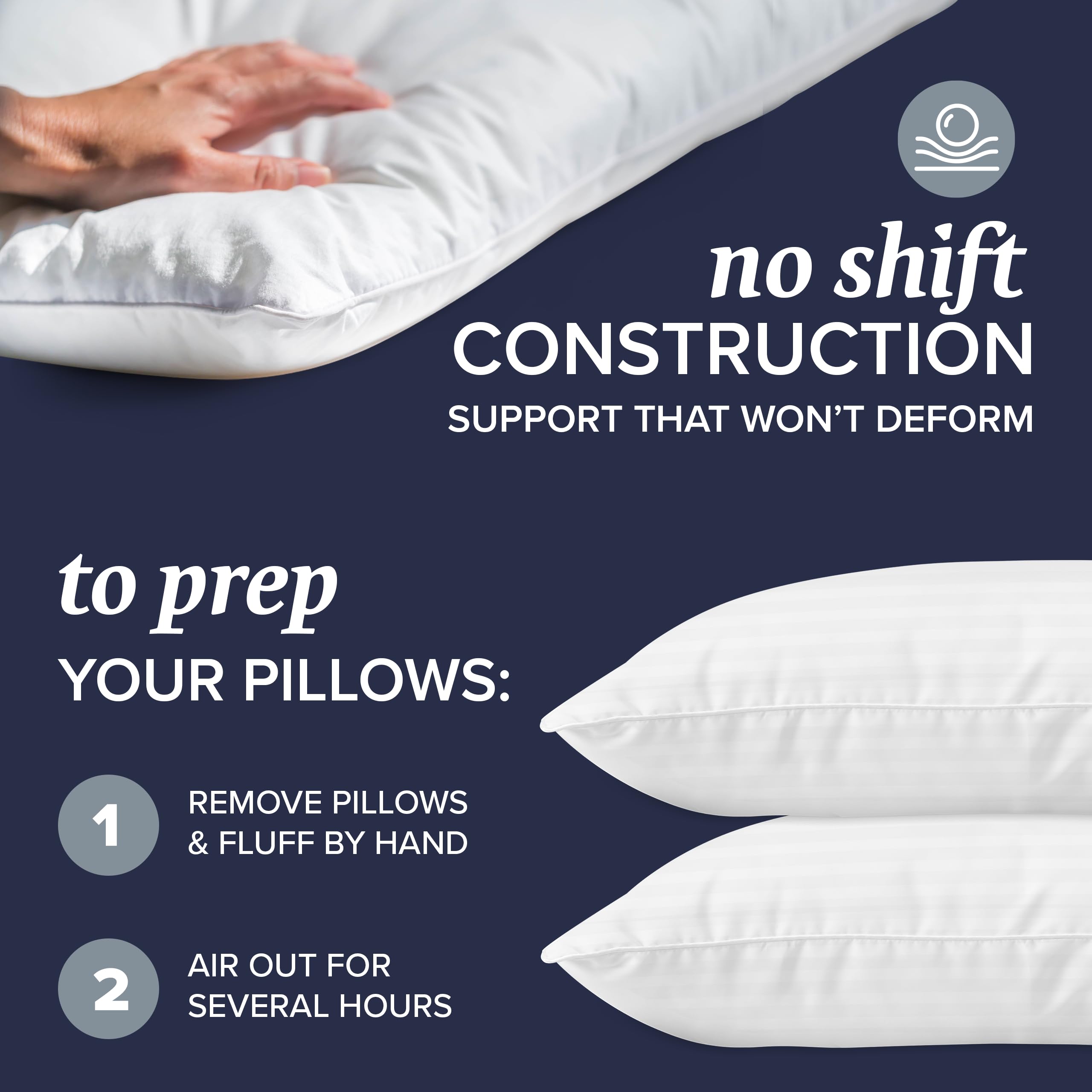 Beckham Hotel Collection Bed Pillows Standard/Queen Size Set of 2
