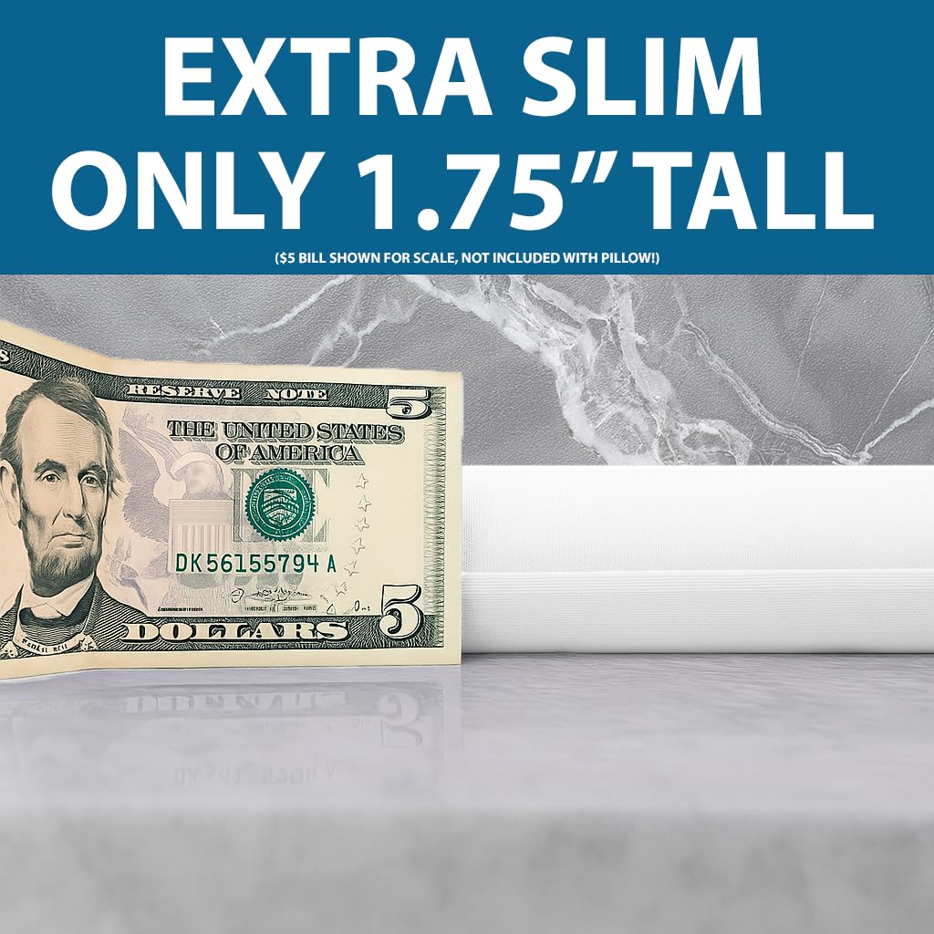 Bedding Ultra Slim Max Cool CarbonBlue Gel Memory Foam Pillow for Stomach and Back Sleepers