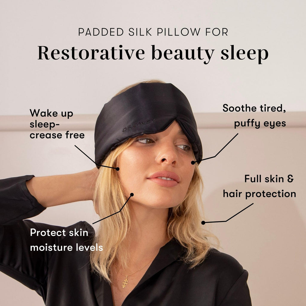 Silk Sleep Mask - Face-Hugging, Padded Cocoon for Luxury Sleep in Total Darkness