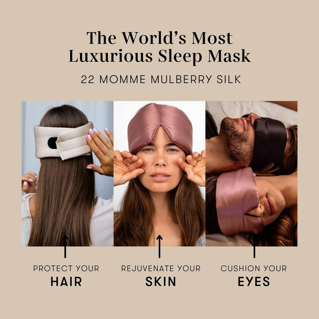 Silk Sleep Mask - Face-Hugging, Padded Cocoon for Luxury Sleep in Total Darkness