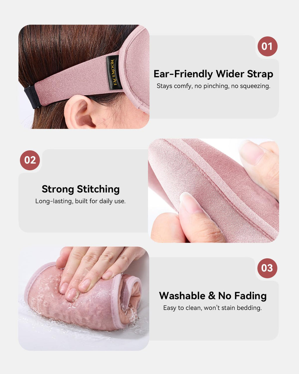 Weighted Eye Mask for Sleeping - 3D Blackout Sleep Mask for Women & Men