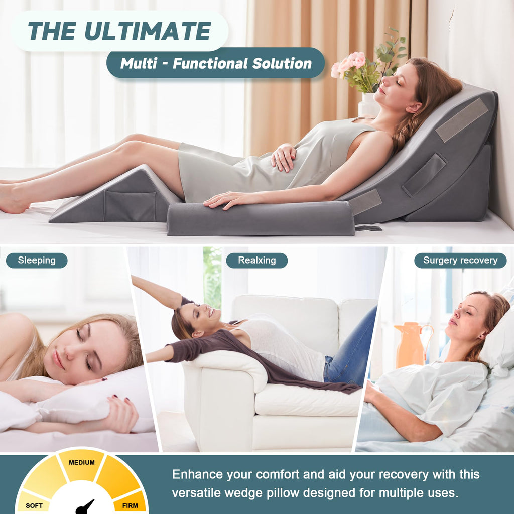 9PCS Wedge Pillow Set for After Surgery Recovery