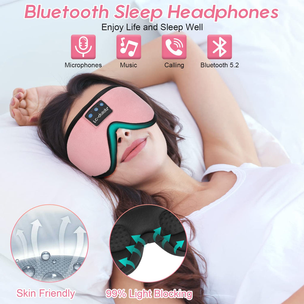 Sleep Headphones, 3D Sleep Mask Bluetooth Wireless Music Eye Mask