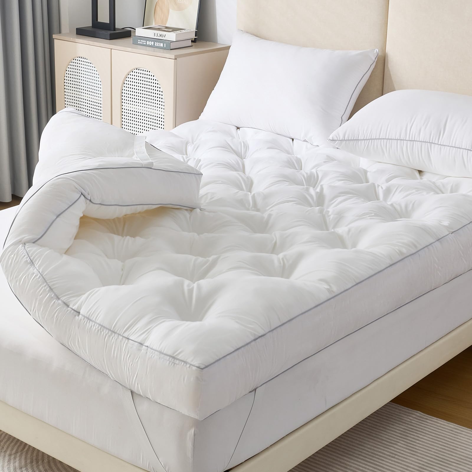 5 Inch Memory Foam Mattress Topper Full for Back Pain Relief, Extra Thick Gel Memory Foam Bed Topper