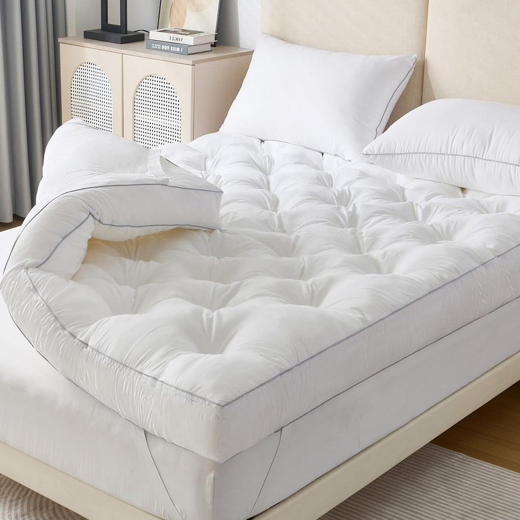 5 Inch Memory Foam Mattress Topper Full for Back Pain Relief, Extra Thick Gel Memory Foam Bed Topper