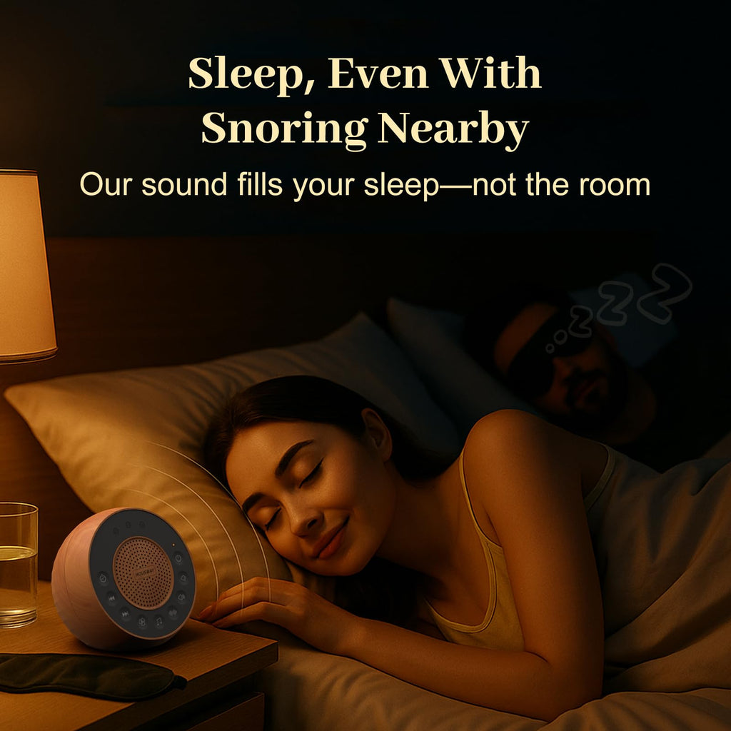 White Noise Machine with 31 Soothing Sounds, 5W Loud Stereo Sound, Auto-Off Timer, Adjustable Volume, Sleep Sound Machine