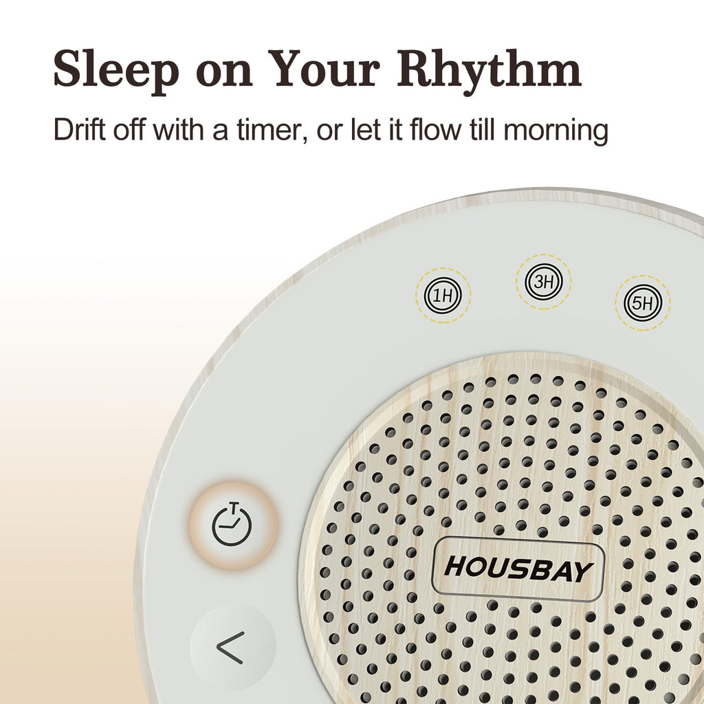 White Noise Machine with 31 Soothing Sounds, 5W Loud Stereo Sound, Auto-Off Timer, Adjustable Volume, Sleep Sound Machine