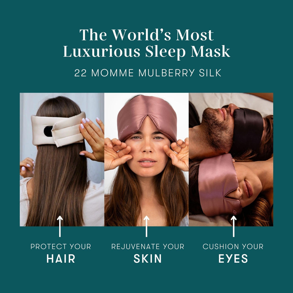 Silk Sleep Mask - Face-Hugging, Padded Cocoon for Luxury Sleep in Total Darkness