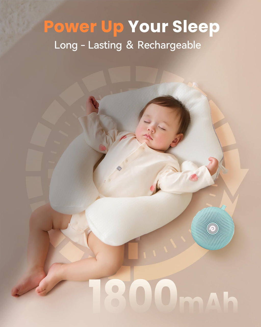 Portable Noise Machine for Babies or Adults, Features Powerful Battery, 21 Soothing Sound