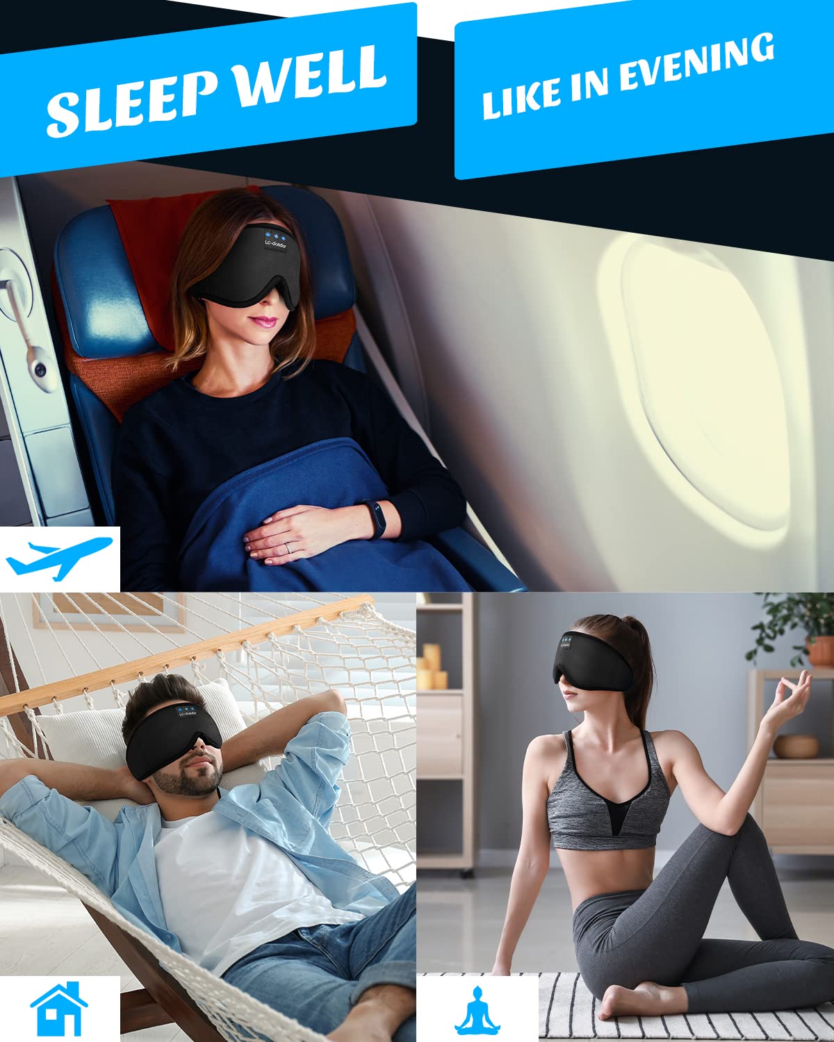 Sleep Headphones, 3D Sleep Mask Bluetooth Wireless Music Eye Mask