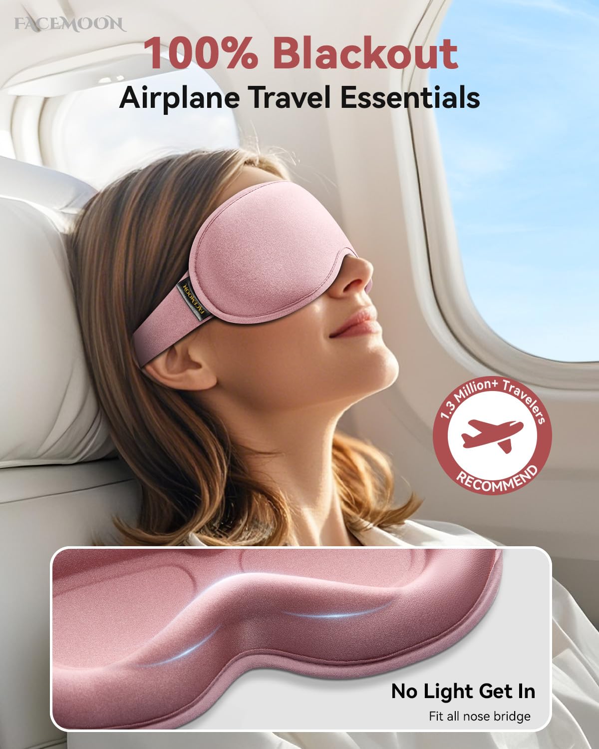 Weighted Eye Mask for Sleeping - 3D Blackout Sleep Mask for Women & Men