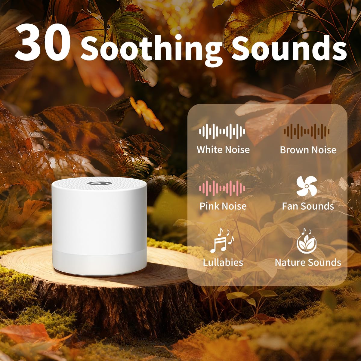 Sound Machine Mini White Noise Machine with 30 Soothing Sounds