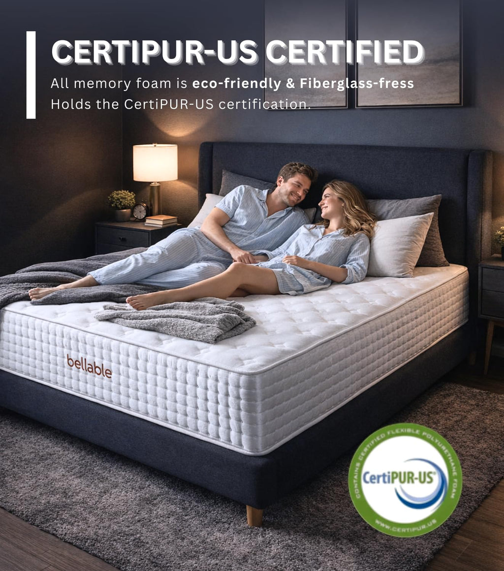 Full XL Mattress, 14 Inch Hybrid Full Mattress in a Box with Cooling Gel Memory Foam