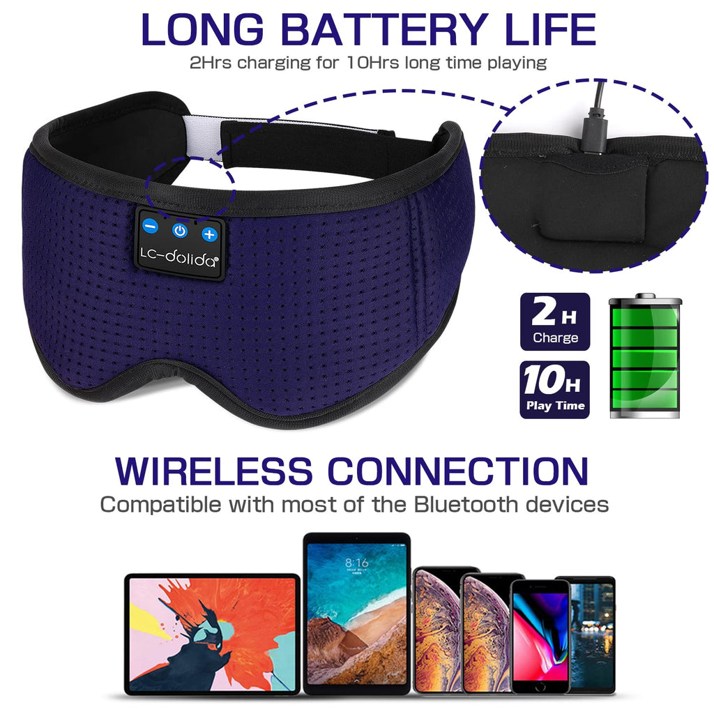Sleep Headphones, 3D Sleep Mask Bluetooth Wireless Music Eye Mask
