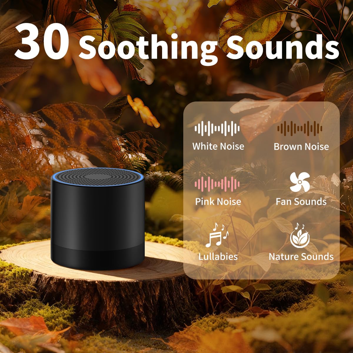 Sound Machine Mini White Noise Machine with 30 Soothing Sounds