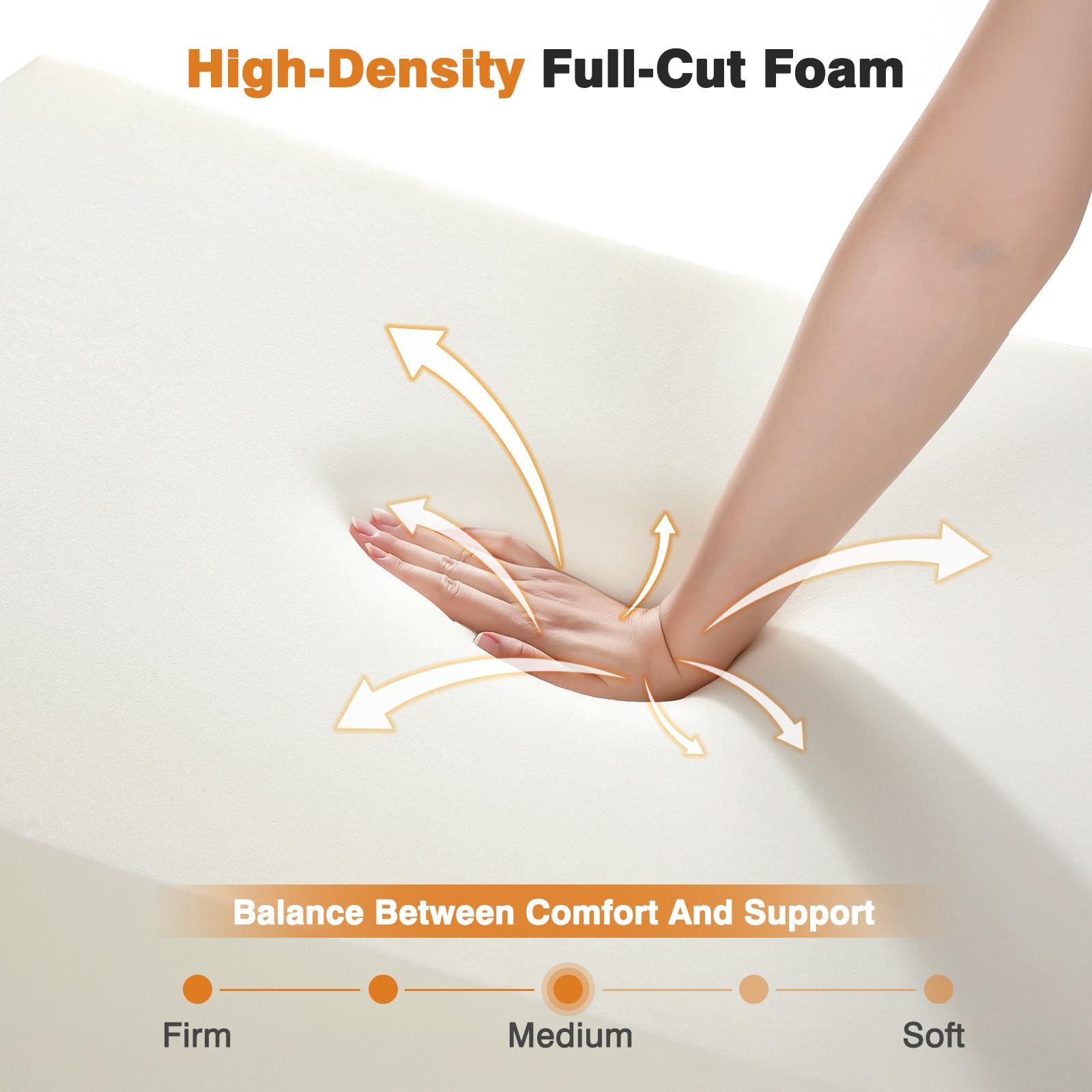 34" Extra-Long Wedge Pillow, Back & Arm Support, Bed Wedge