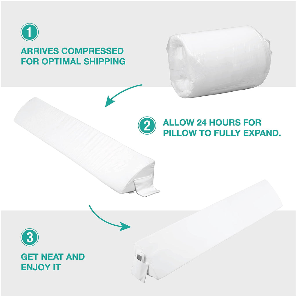 34" Extra-Long Wedge Pillow, Back & Arm Support, Bed Wedge