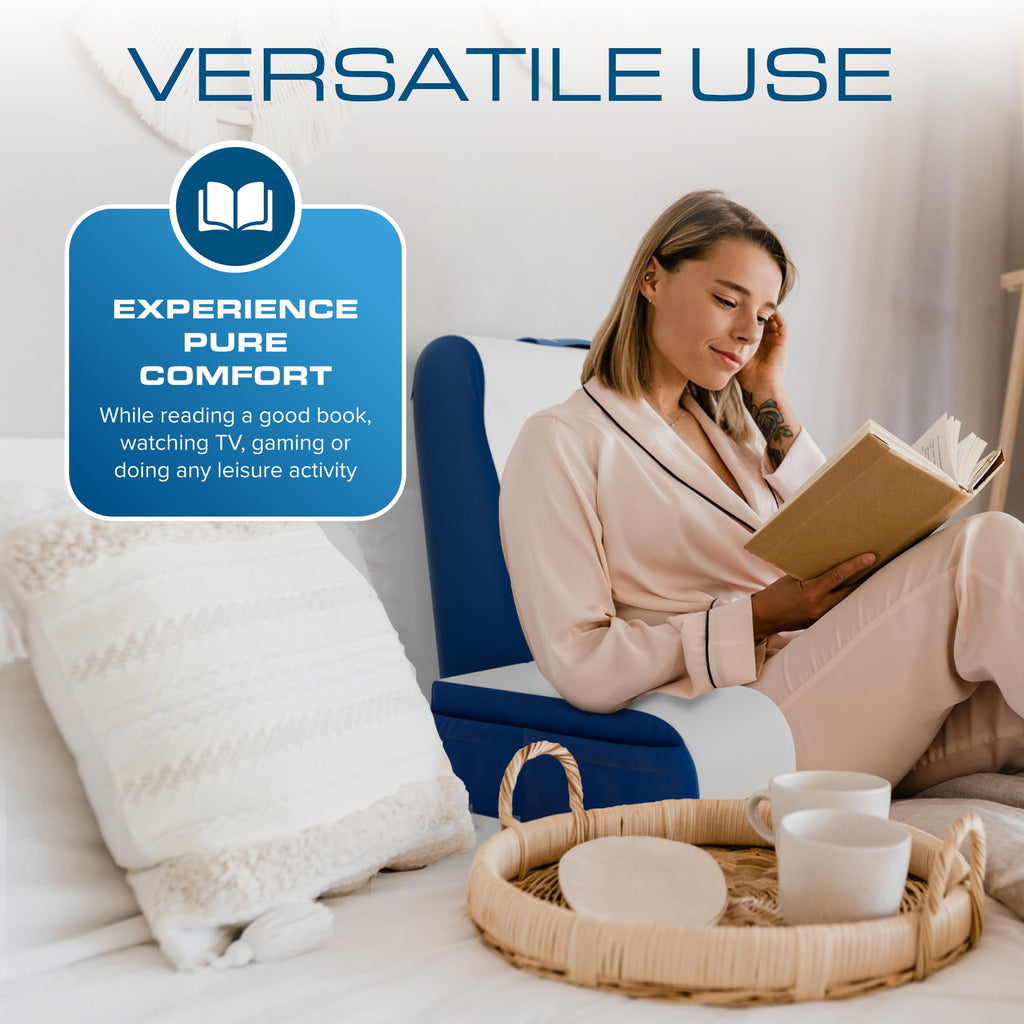 Kolbs Bed Wedge Pillow for Sleep Apnea, FSA Eligible Acid Reflux, and Back Pain Relief, with Chic Jacquard Cover - Headboard Wedges for Sleeping (Standard Width 7.5" Height)