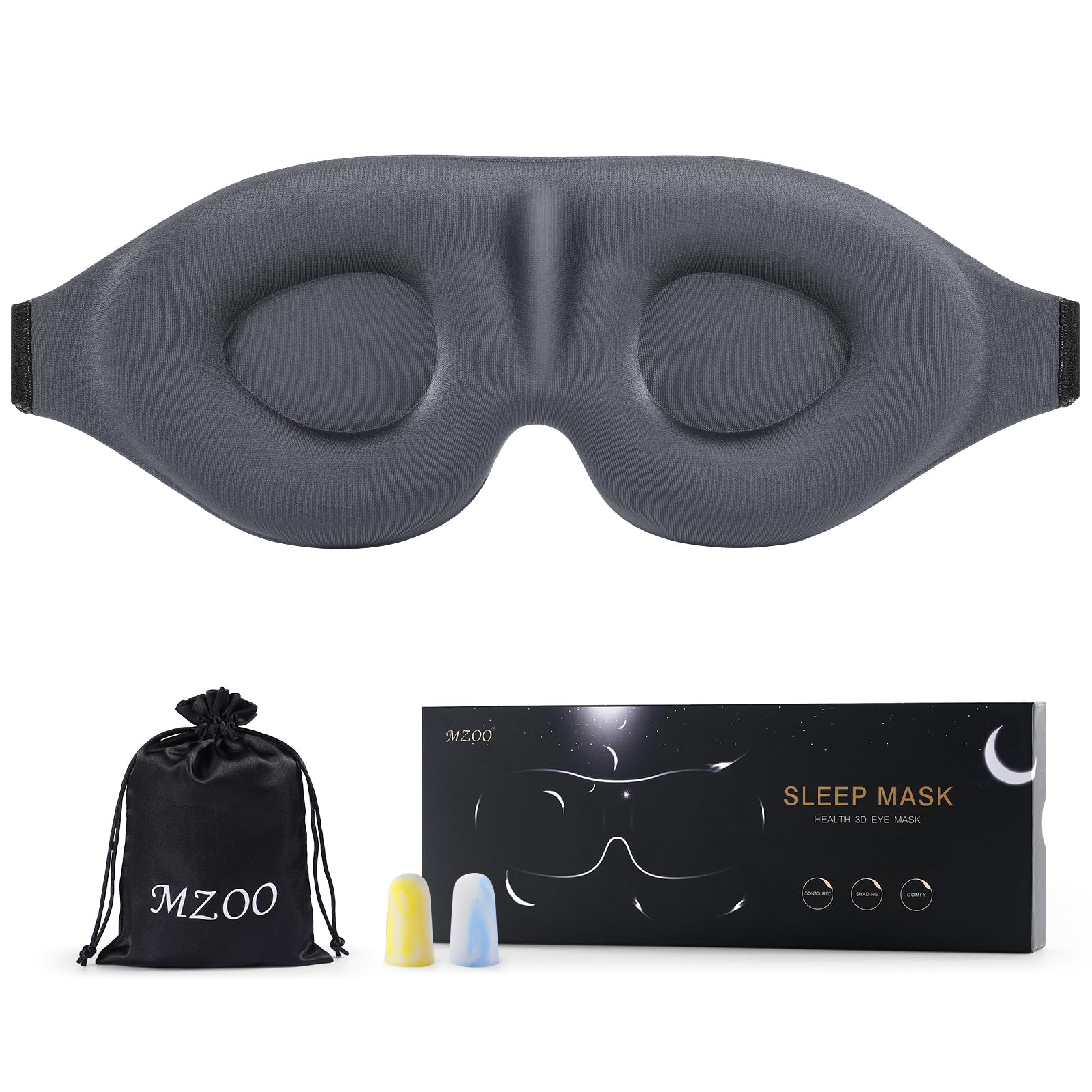 Luxury Sleep Eye Mask for Side Sleeper Men Women, Zero Eye Pressure 3D Sleeping Mask