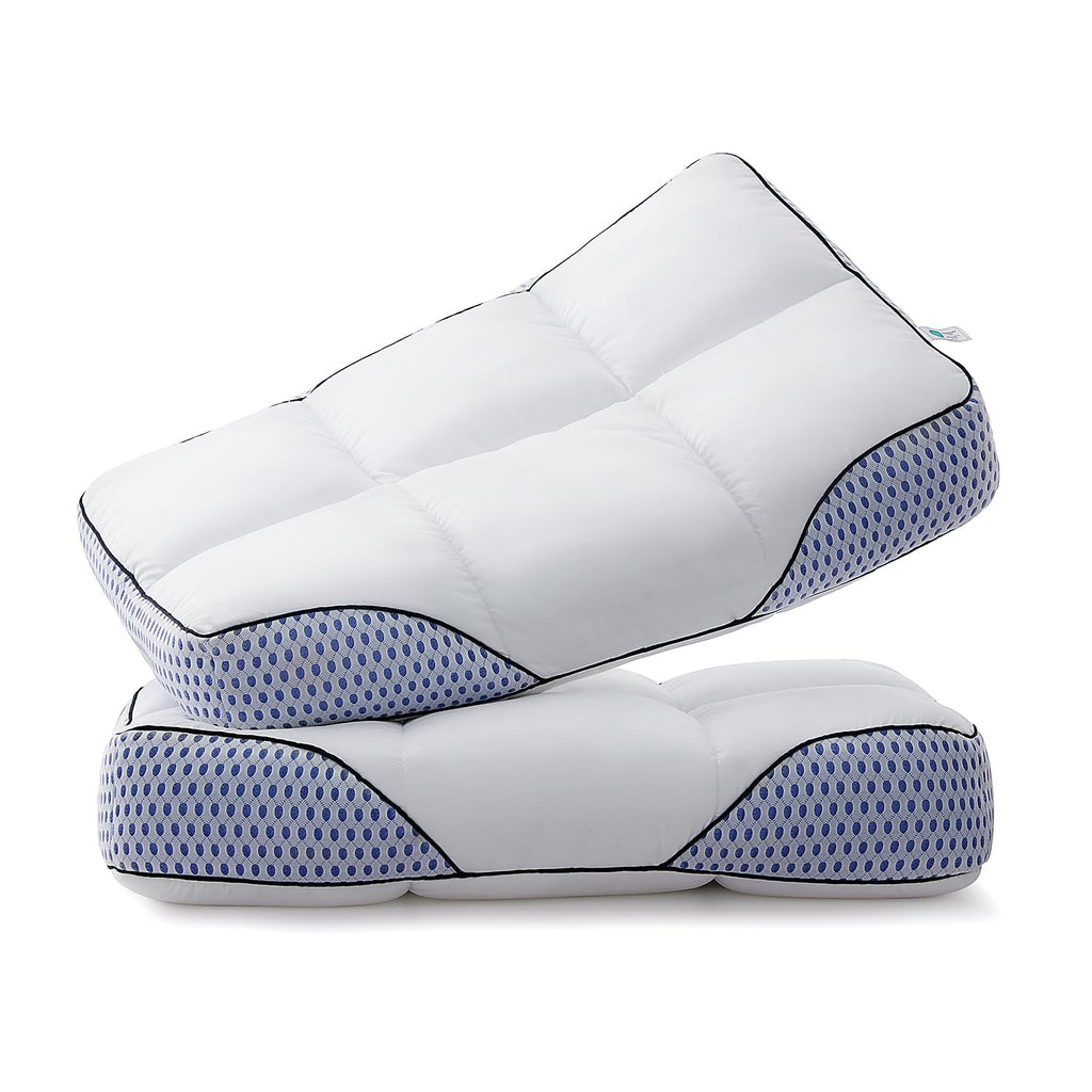 Glaciman Shredded Memory Foam Pillow for Side & Back Sleepers - Firm Ergonomic Pillow for Neck Pain Relief