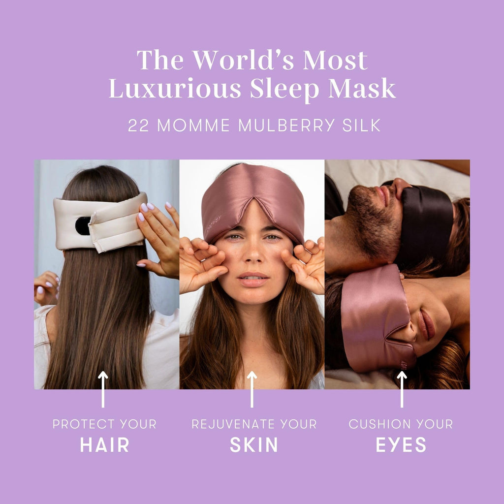 Silk Sleep Mask - Face-Hugging, Padded Cocoon for Luxury Sleep in Total Darkness