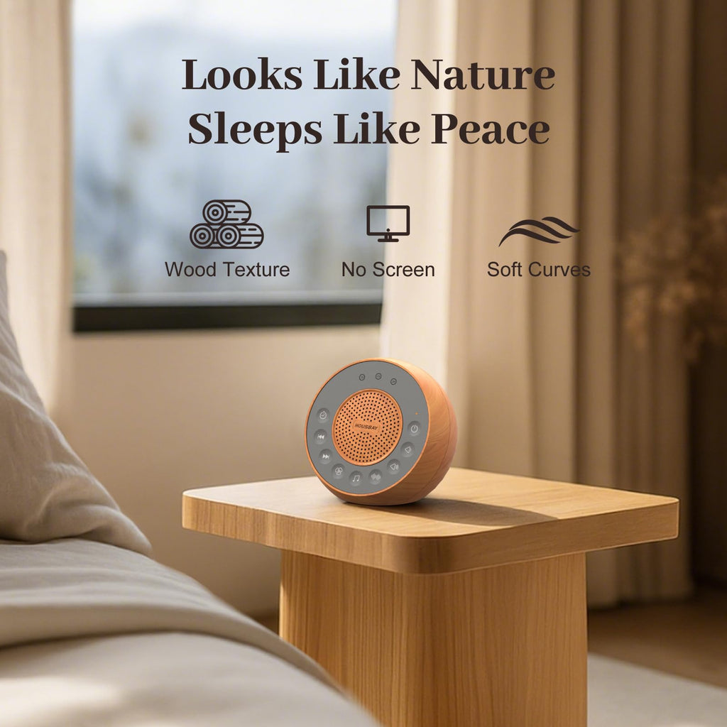 White Noise Machine with 31 Soothing Sounds, 5W Loud Stereo Sound, Auto-Off Timer, Adjustable Volume, Sleep Sound Machine