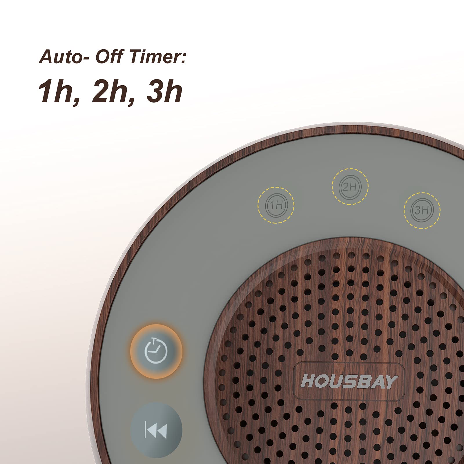 White Noise Machine with 31 Soothing Sounds, 5W Loud Stereo Sound, Auto-Off Timer, Adjustable Volume, Sleep Sound Machine