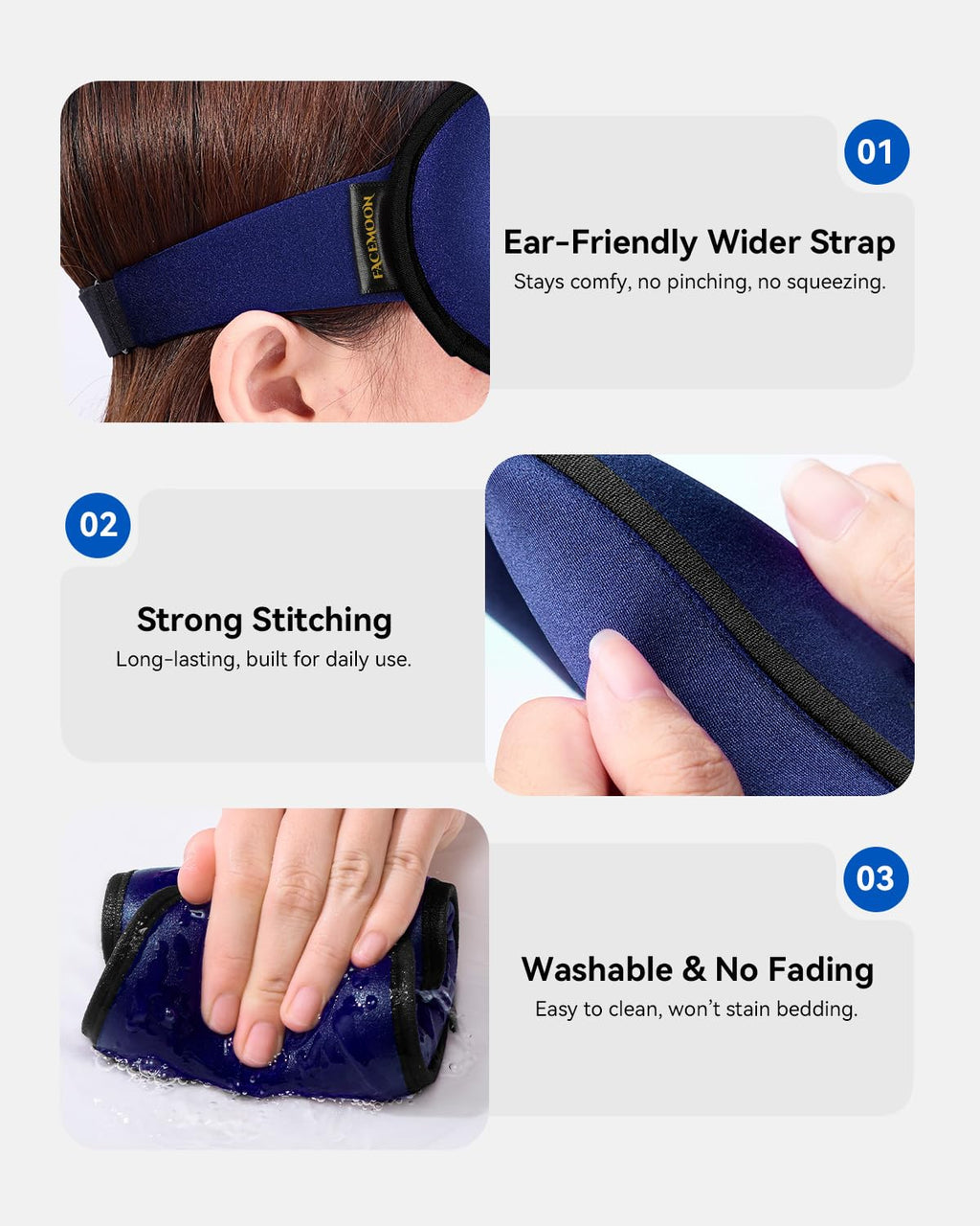 Weighted Eye Mask for Sleeping - 3D Blackout Sleep Mask for Women & Men