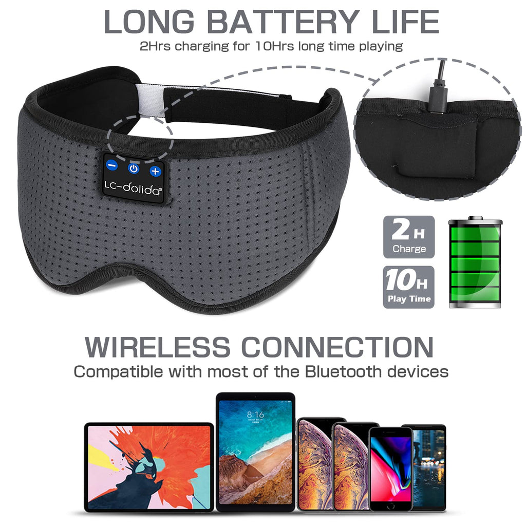 Sleep Headphones, 3D Sleep Mask Bluetooth Wireless Music Eye Mask