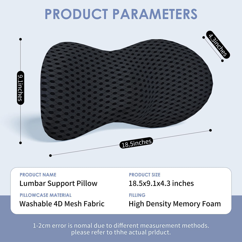 Support Pillow, Back Pillow for Low Back Pain Relief, Ergonomic