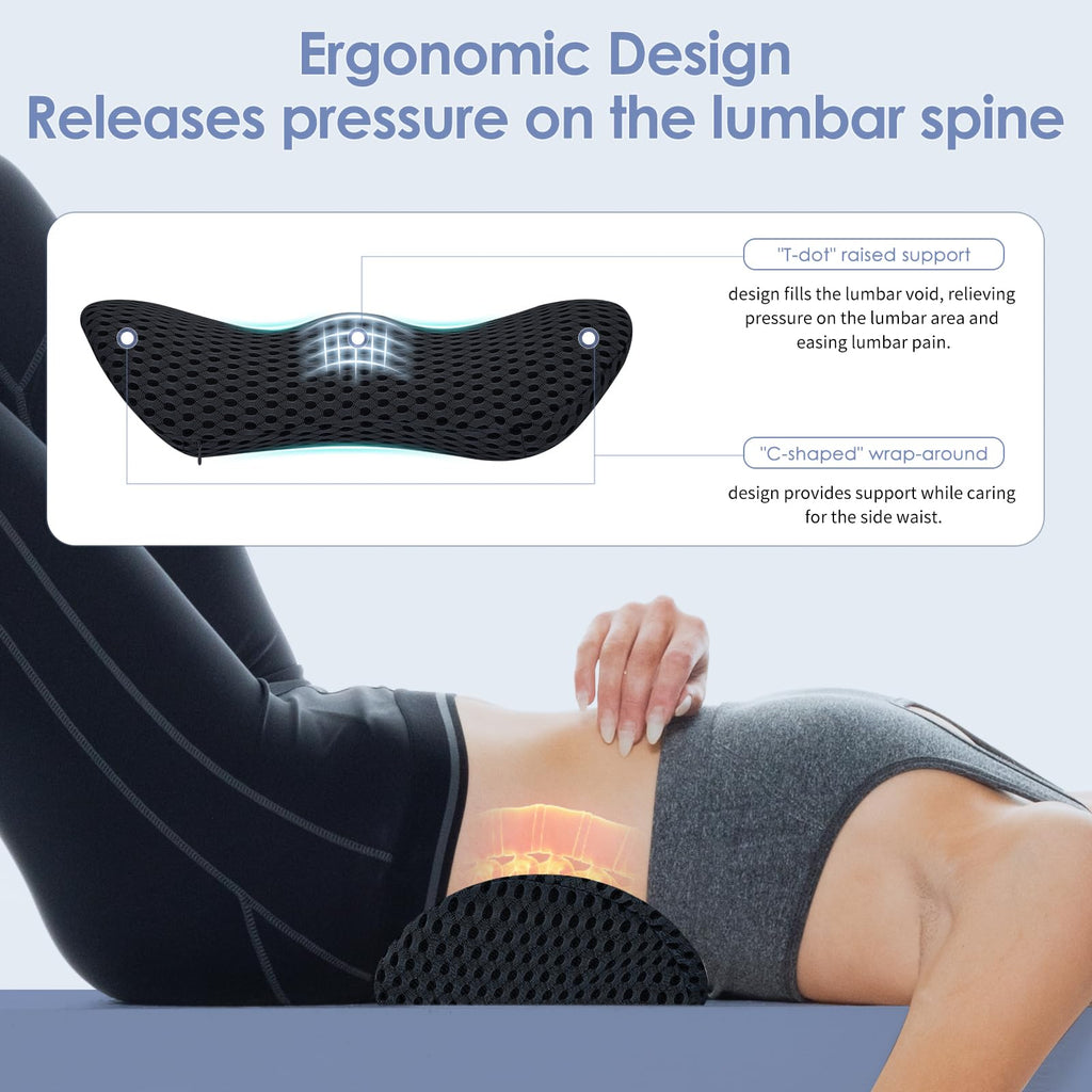 Support Pillow, Back Pillow for Low Back Pain Relief, Ergonomic