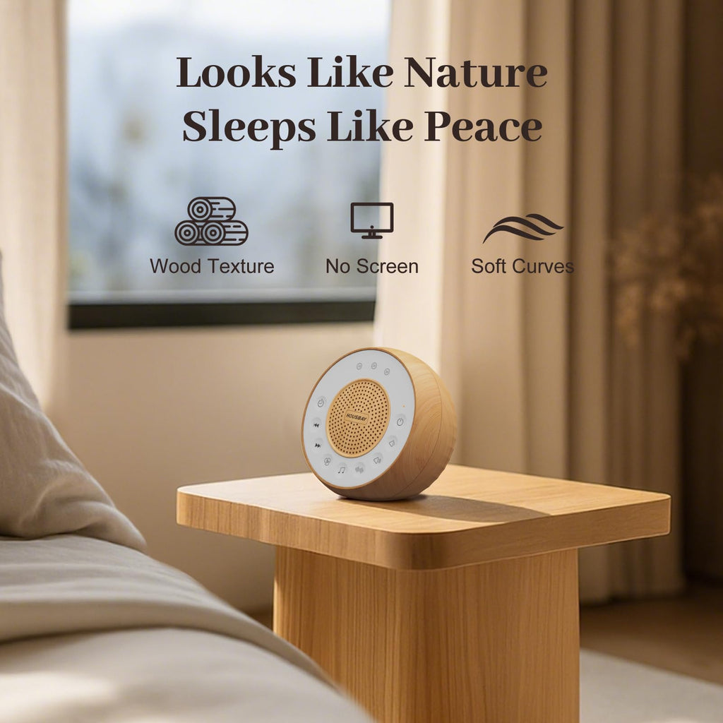 White Noise Machine with 31 Soothing Sounds, 5W Loud Stereo Sound, Auto-Off Timer, Adjustable Volume, Sleep Sound Machine