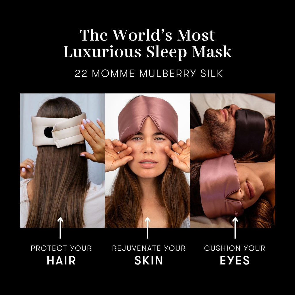 Silk Sleep Mask - Face-Hugging, Padded Cocoon for Luxury Sleep in Total Darkness