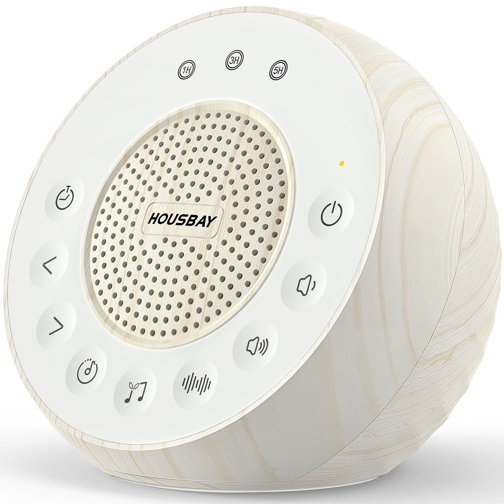 White Noise Machine with 31 Soothing Sounds, 5W Loud Stereo Sound, Auto-Off Timer, Adjustable Volume, Sleep Sound Machine