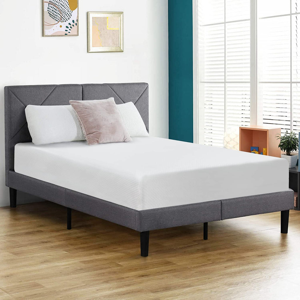 Gel Memory Foam Mattress | White | Bed in a Box,Pressure Relief, Cooling Ventilated Foam