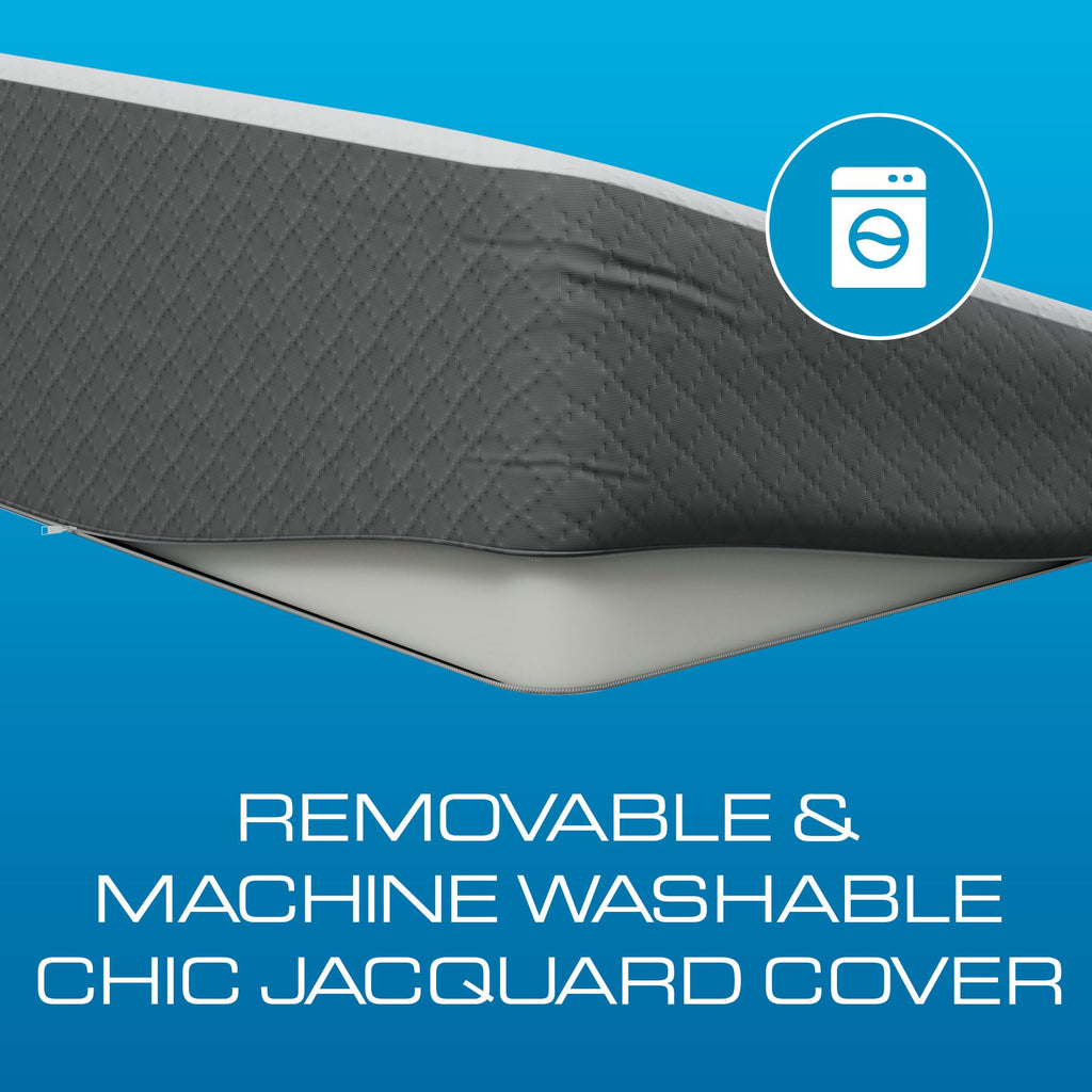 Kolbs Bed Wedge Pillow for Sleep Apnea, FSA Eligible Acid Reflux, and Back Pain Relief, with Chic Jacquard Cover - Headboard Wedges for Sleeping (Standard Width 7.5" Height)