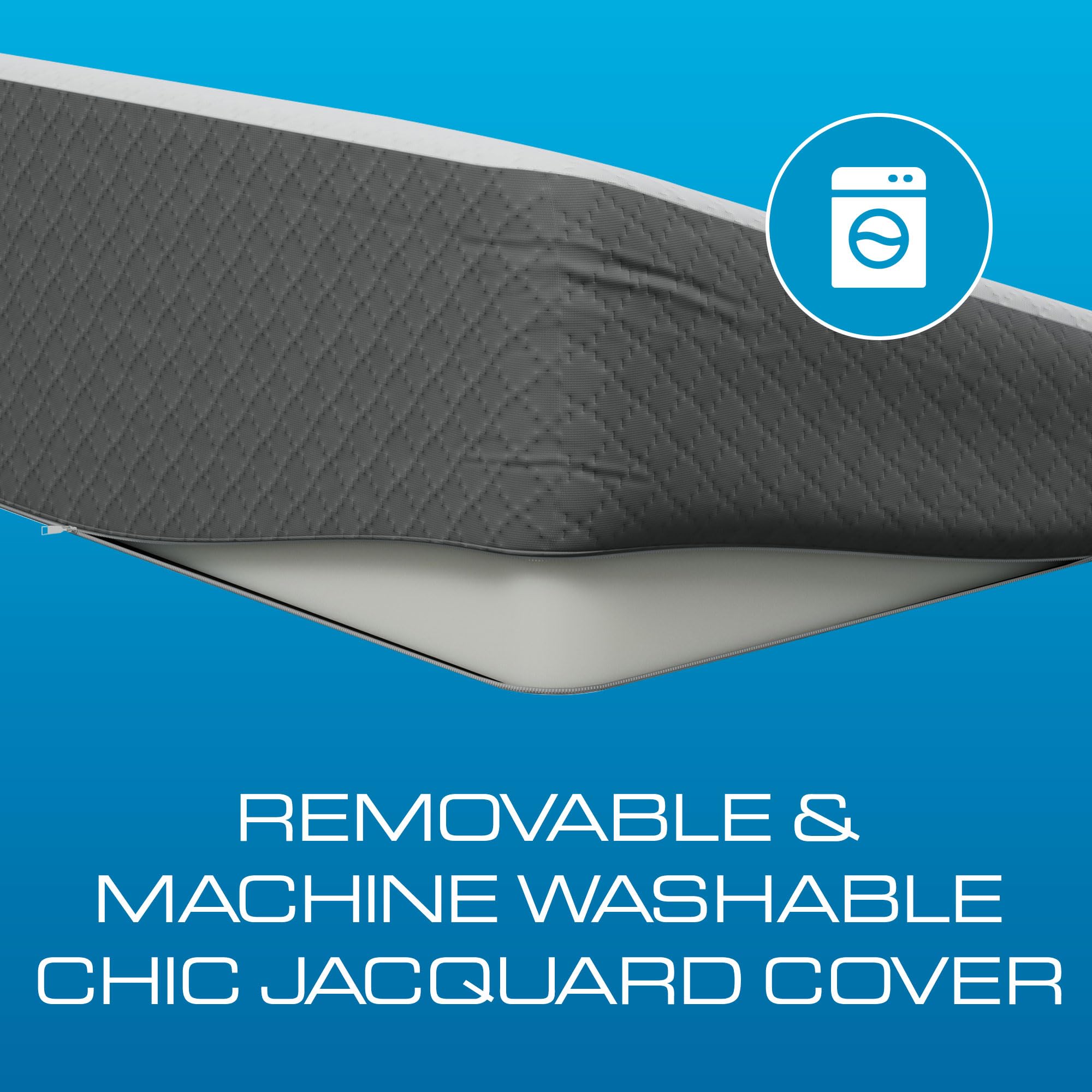 Kolbs Bed Wedge Pillow for Sleep Apnea, FSA Eligible Acid Reflux, and Back Pain Relief, with Chic Jacquard Cover - Headboard Wedges for Sleeping (Standard Width 7.5" Height)