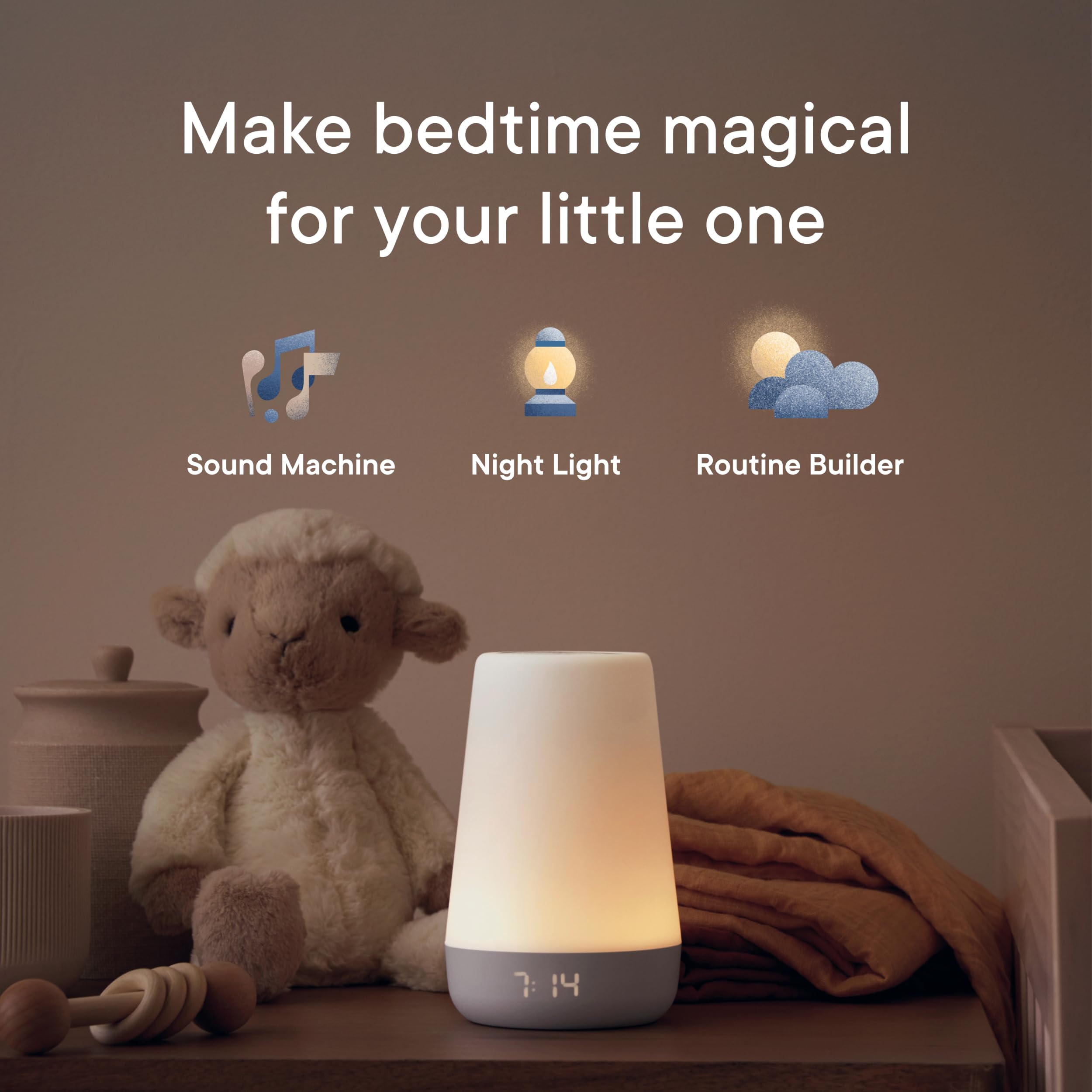 Baby Sound Machine, Night Light | Hatch Baby (Peach) | Sleep Support